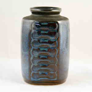 soholm einar johansen six-sided vase blue series